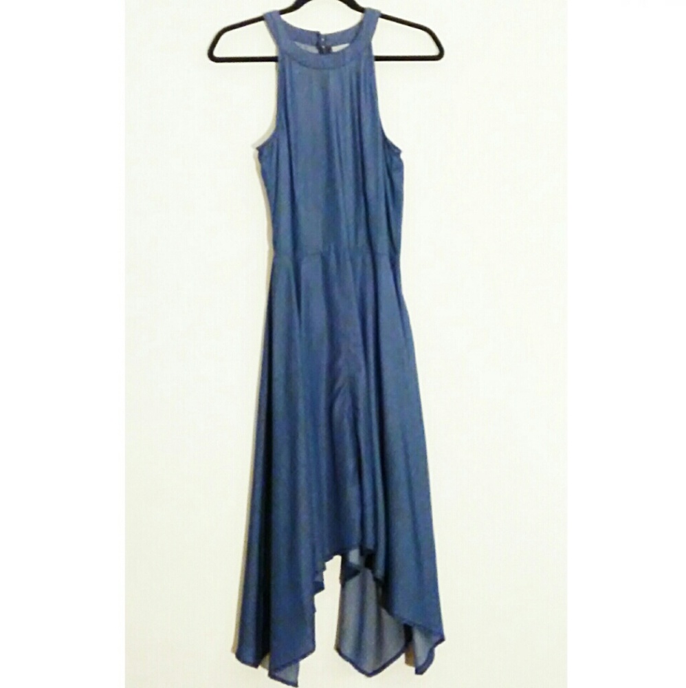 New York & Company Halter Handkerchief Dress S 

 
